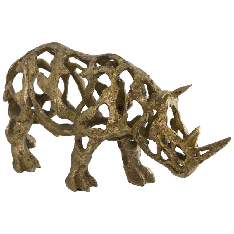 ANT/GOLD RHINO SCULPTURE - Image 2