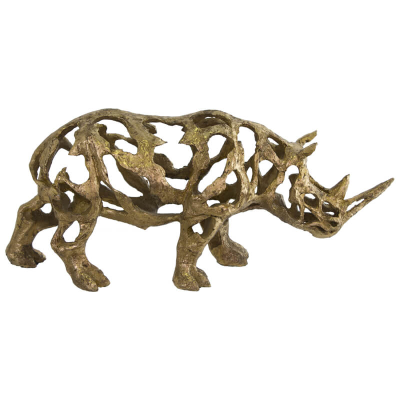 ANT/GOLD RHINO SCULPTURE - Image 4